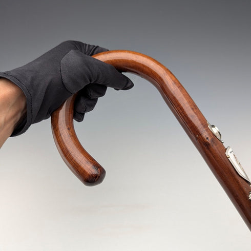 復古男士旅遊手杖棕色軸 94 厘米